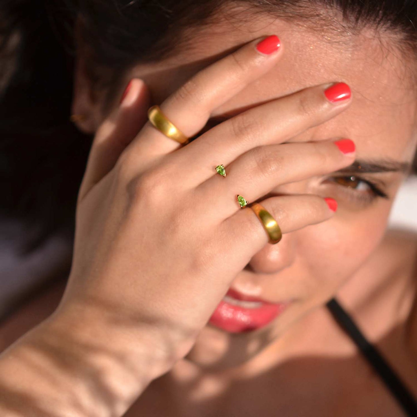 Bague ouverte Tsavorite Melissa 5 - Maison Ypaga