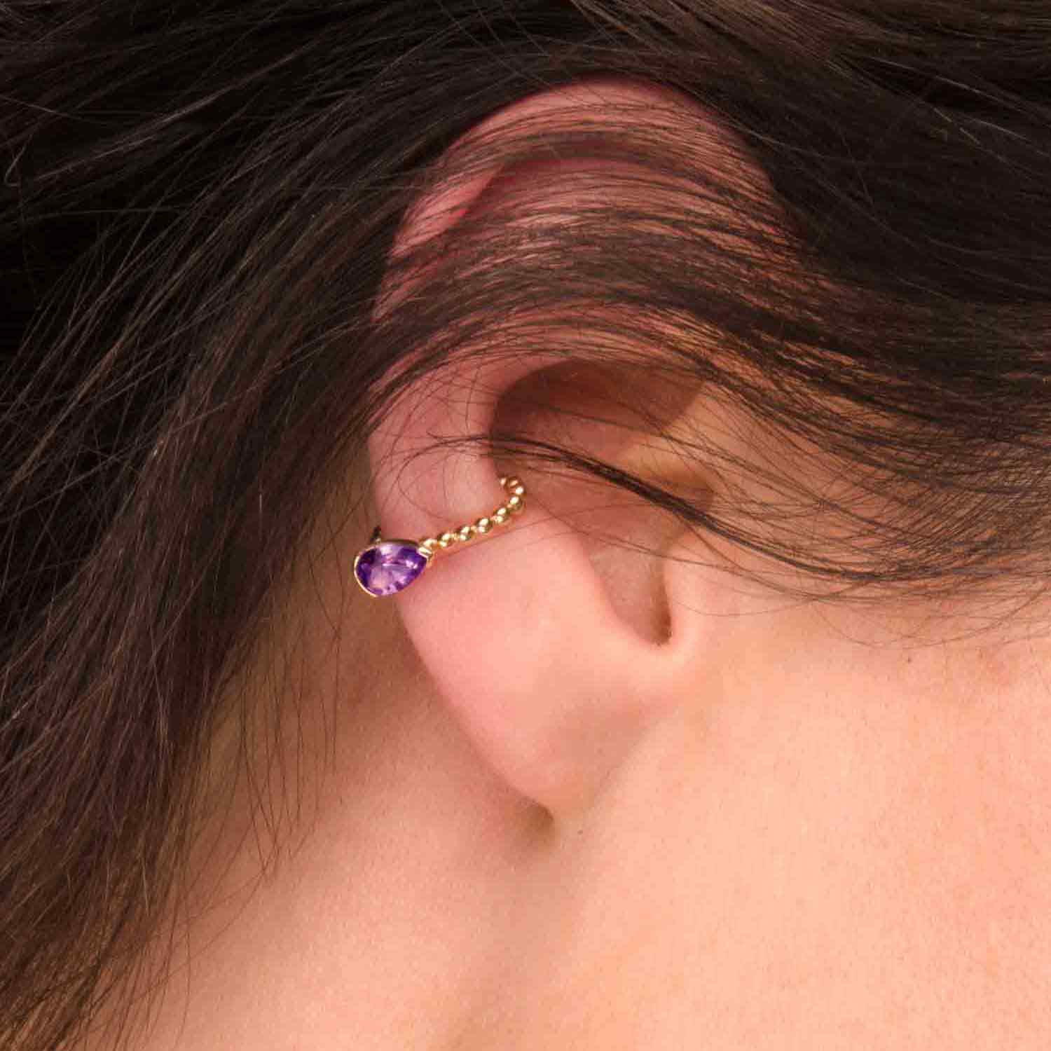 Ear cuff Amethyste Melissa 1 - Maison Ypaga
