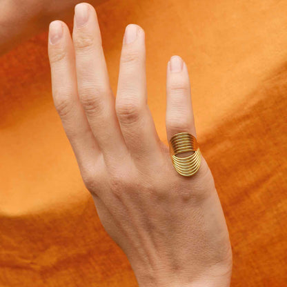 Bague petit doigt oversize Flow 1 - Maison Ypaga