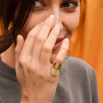 Bague petit doigt oversize Flow 2 - Maison Ypaga